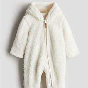 H&M Cream Fleece Kids Footie